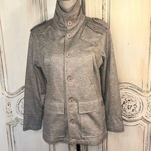 Men’s Kane & Unke Gray Light Knit Jacket Luxury Old Money GQ Statement Size S